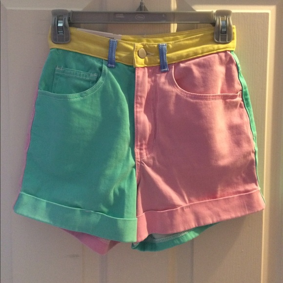 American Apparel Pants - American Apparel Color Block Shorts