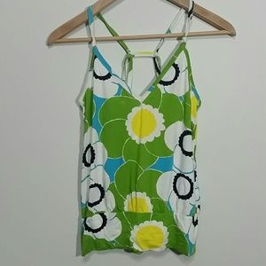 Benetton Tank Top Sleeveless Flowery Print XS
