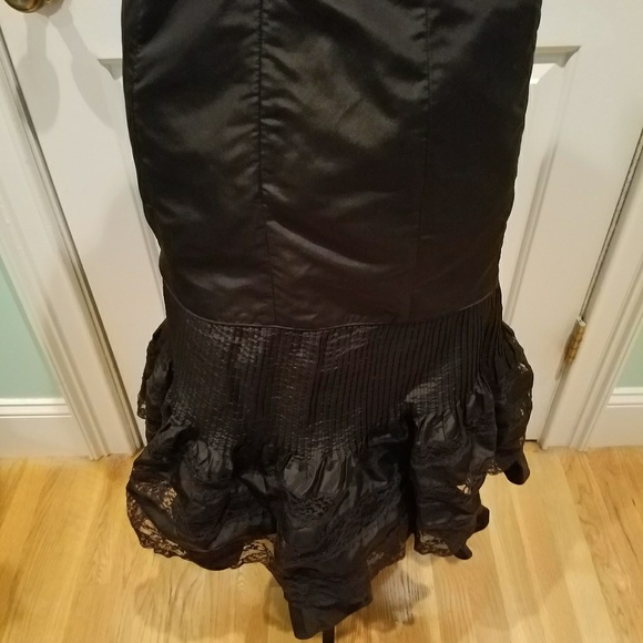 TERI JON 100% SILK BLACK DRESS - Picture 2 of 7