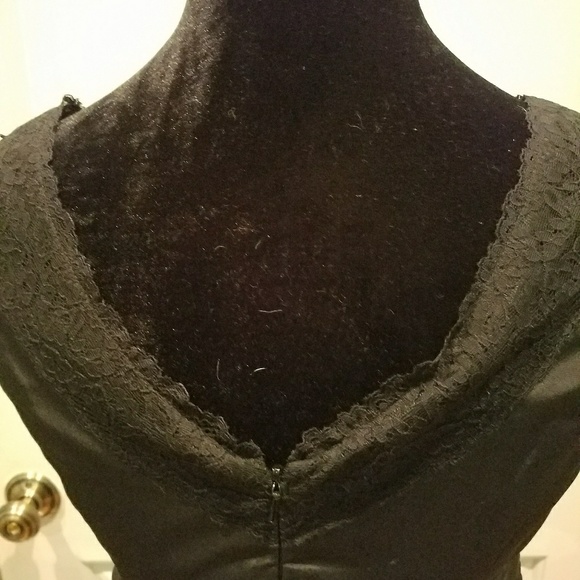 TERI JON 100% SILK BLACK DRESS - Picture 3 of 7