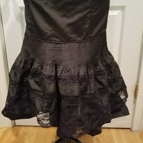 TERI JON 100% SILK BLACK DRESS - Picture 5 of 7