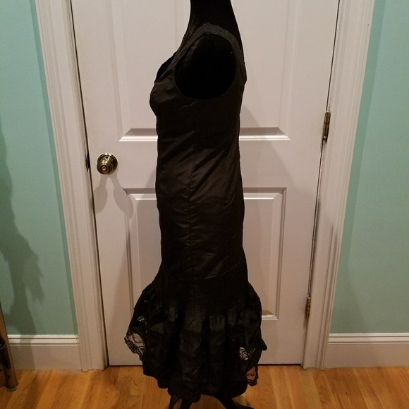 TERI JON 100% SILK BLACK DRESS - Picture 6 of 7