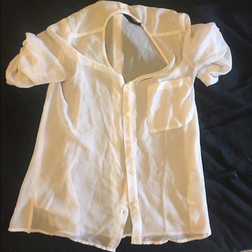 Sheer white blouse
