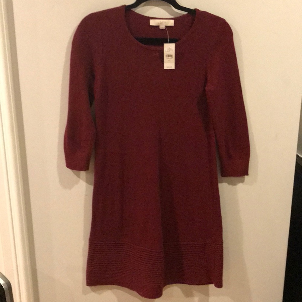 Anne Taylor Loft Red Dress XS New with Tags