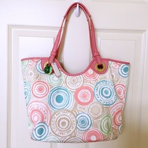 Coach spring color tote