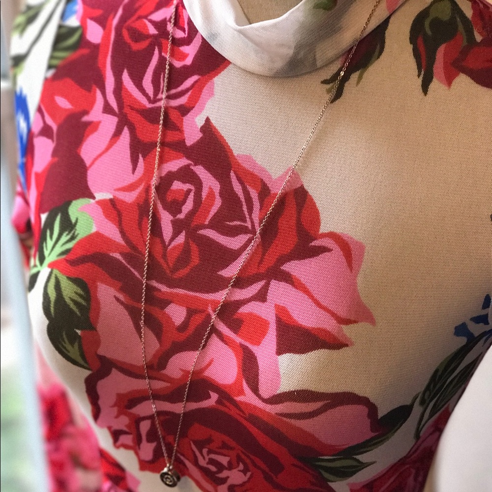 Floral Mesh Bodysuit // The Cutest Top!