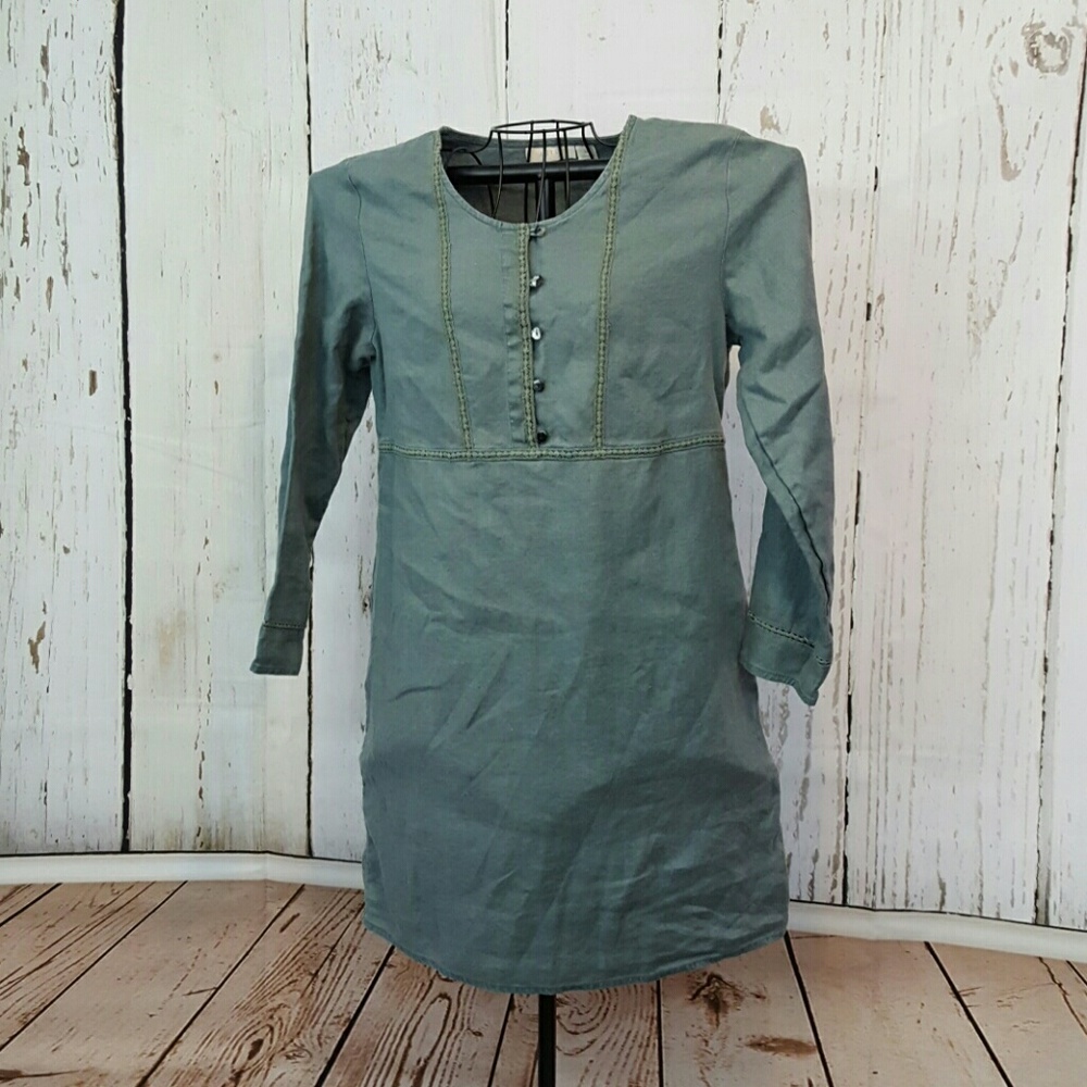 J. Jill Blue Linen Dress, Size SP