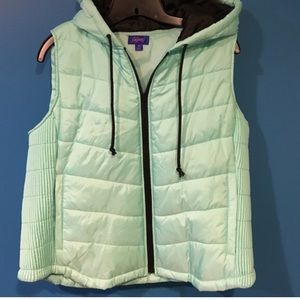 Womens blue puffer vest