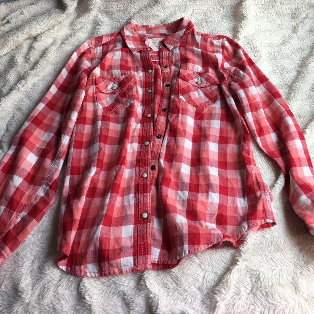 Red and White Plaid Flannel