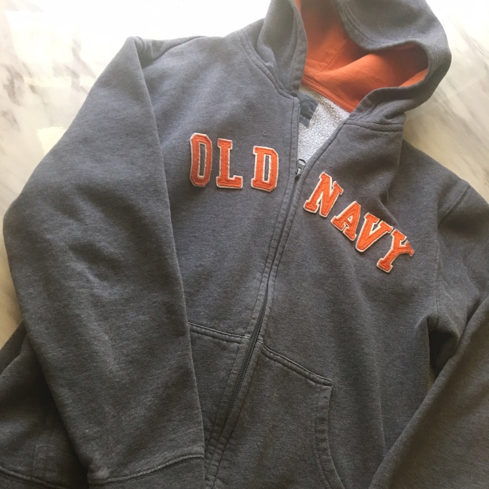 Old Navy boys XL 14 warm hooded zip sweatshirt