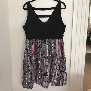 Torrid size 2 dress with back design. Aztec bottom