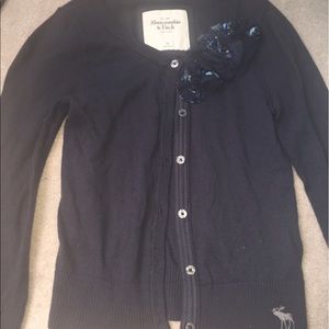 Abercrombie & Fitch Navy cropped cardigan size XS