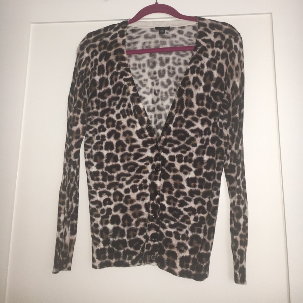 Ann Taylor Leopard Print Cardigan
