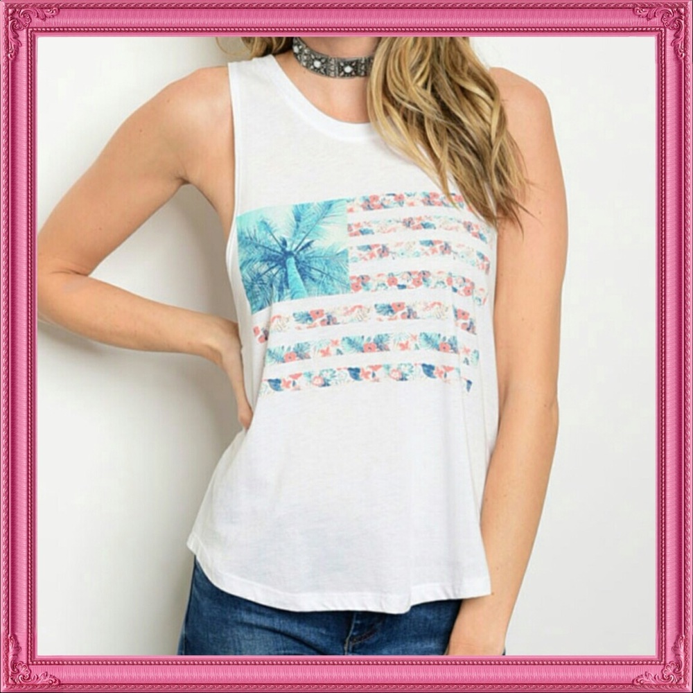 🌴TROPICAL FLAG TANK🌴
