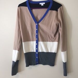 Color block cardigan