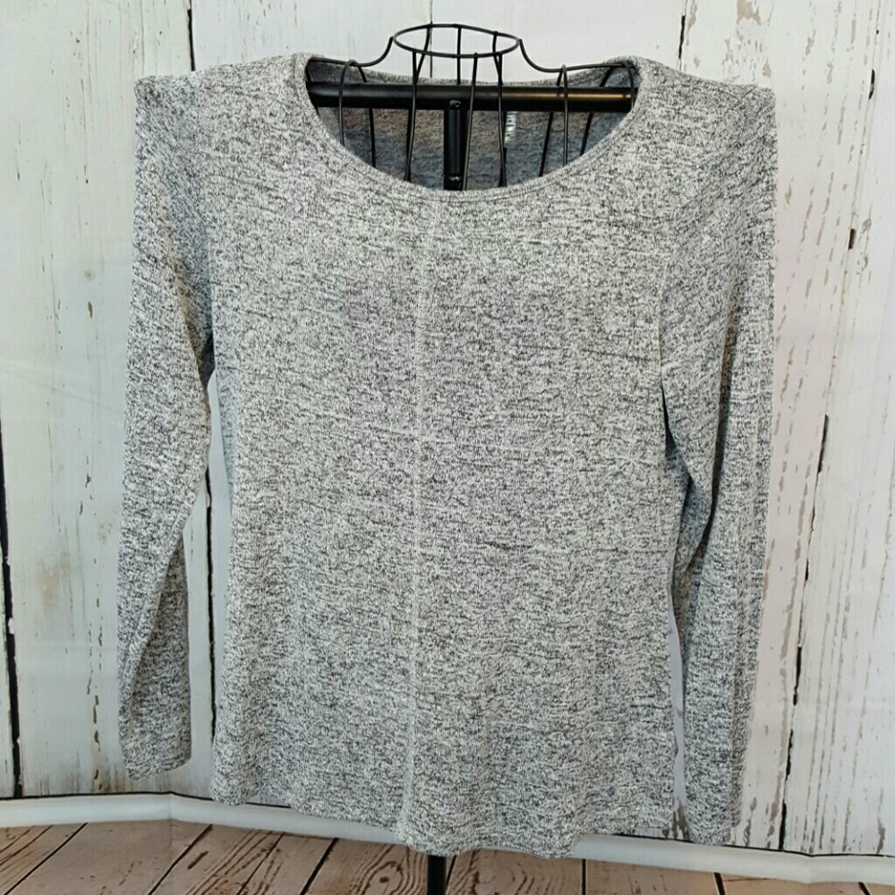 Jersey Knit Top with Open Back, Size L