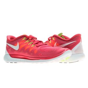 Nike Free 5.0 running shoe in red