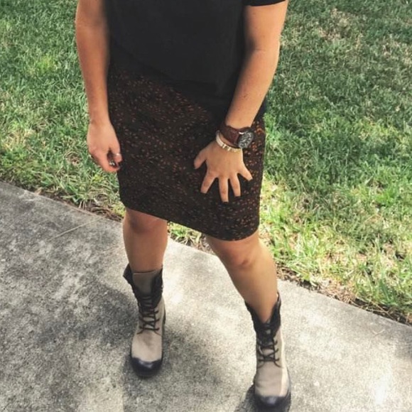 Free People Burnished Stitched Combat Boots - Picture 4 of 6