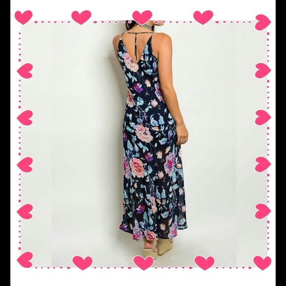 🌺Navy 🌸Floral 🌺 Maxi - Picture 2 of 3