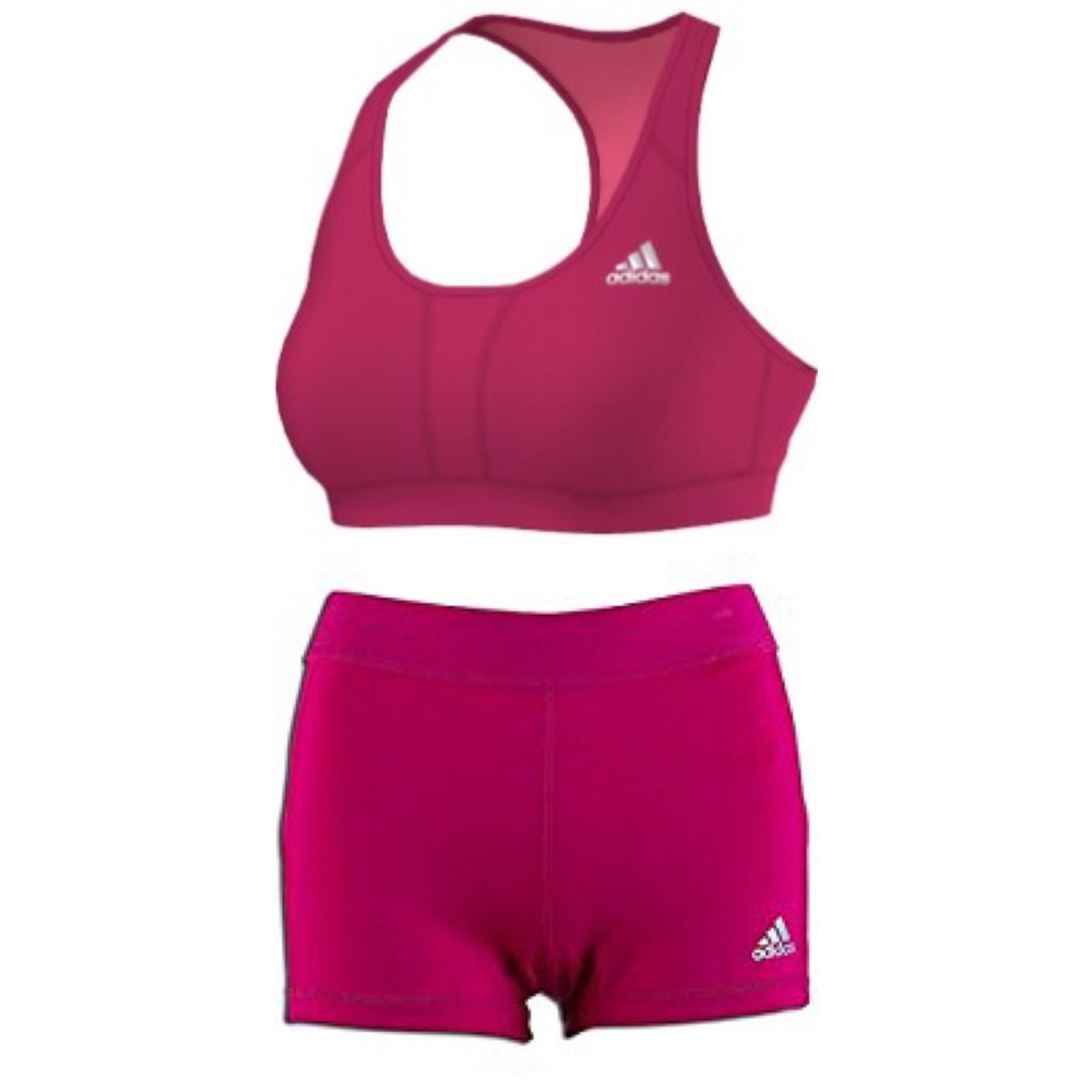 adidas TechFit Sports Bra & Shorts Matching Set