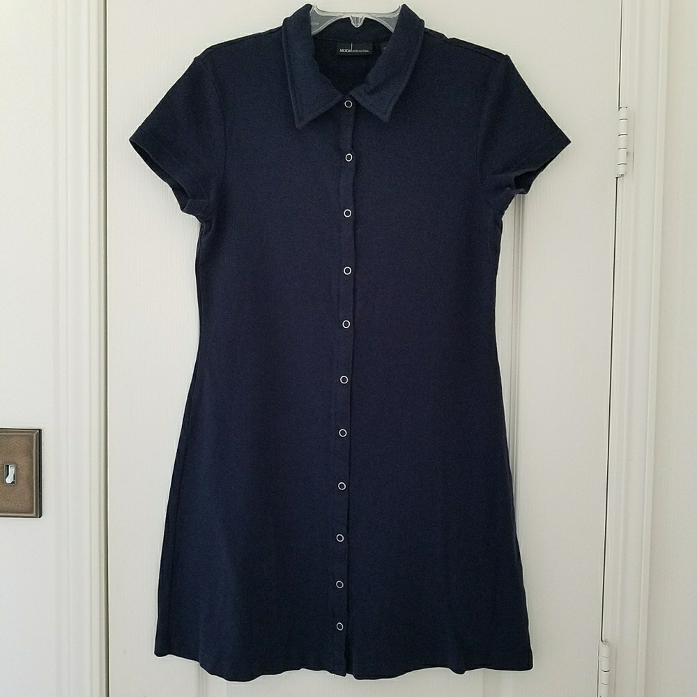 Moda International Navy Polo Dress