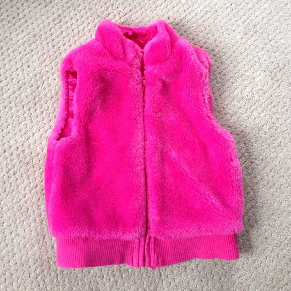 Gymboree girls faux fur vest