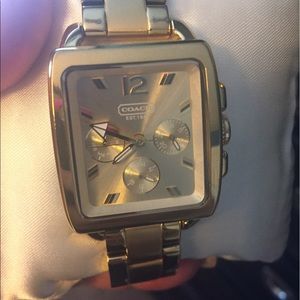 coach gold watch
