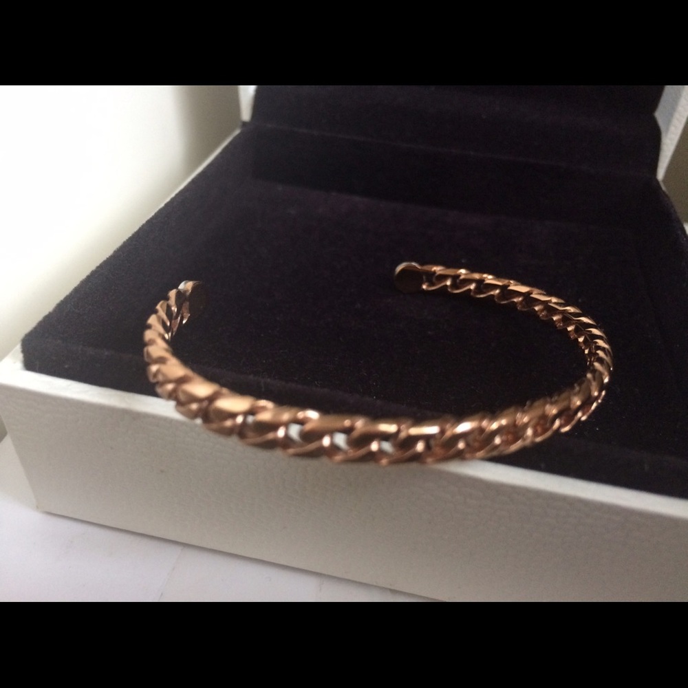 NEW MICHAEL KORS Rose Golden Braid Cuff Bracelet