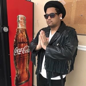 Wilsons Leather Jacket, Fringe & Silver Pendents