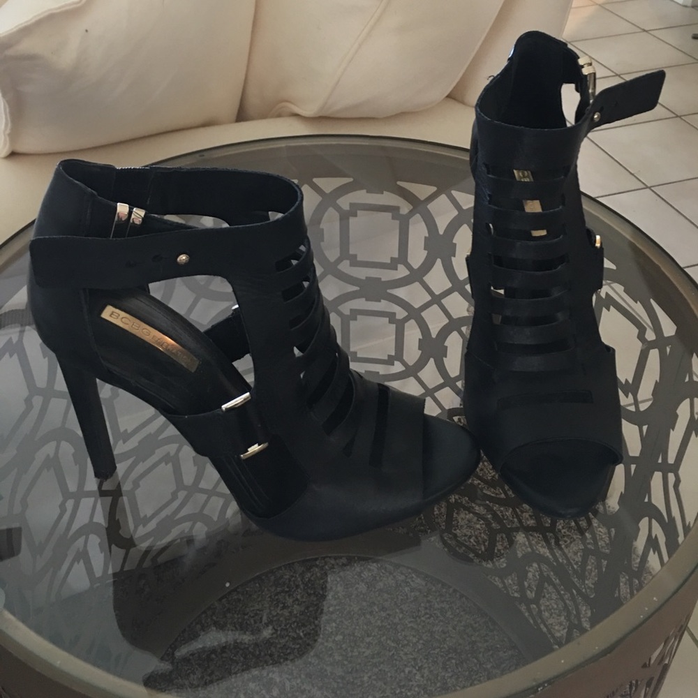 BCBG cage "Carissa" stilettos, 8.5, 4.25 in heel