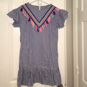 Tassel embroidered dress