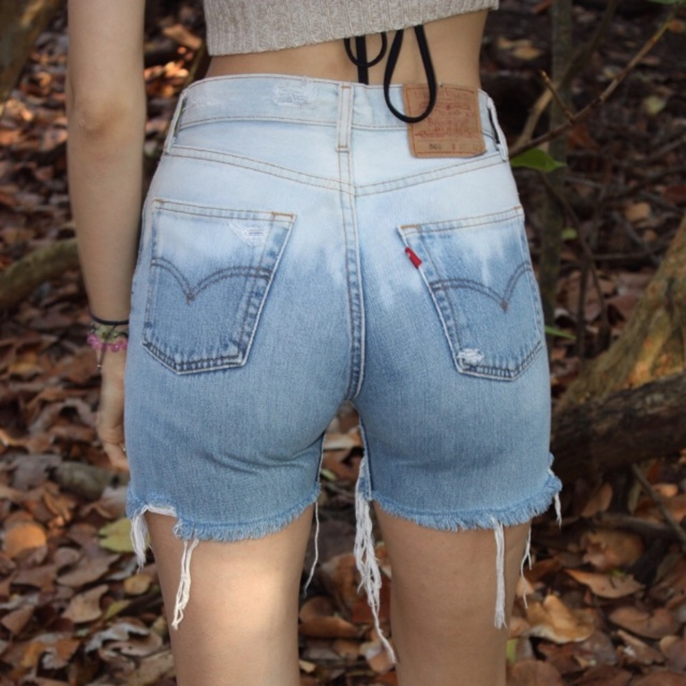 Dip-dyed vintage Levi's Cutoffs