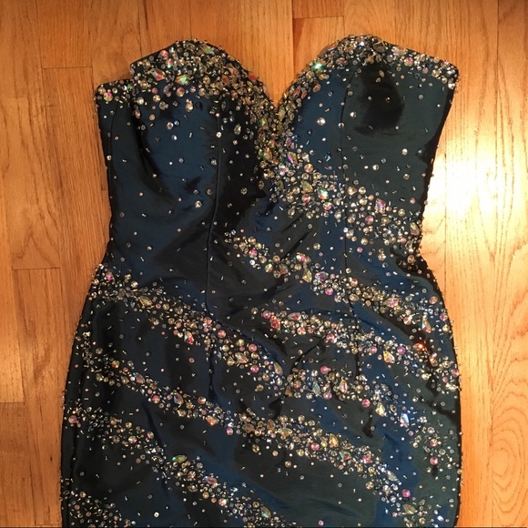 NWOT Stunning Teal Dress - Picture 3 of 7