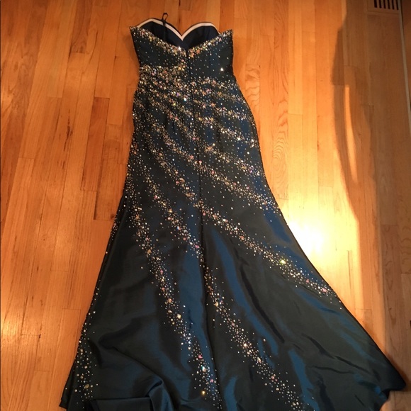 NWOT Stunning Teal Dress - Picture 4 of 7