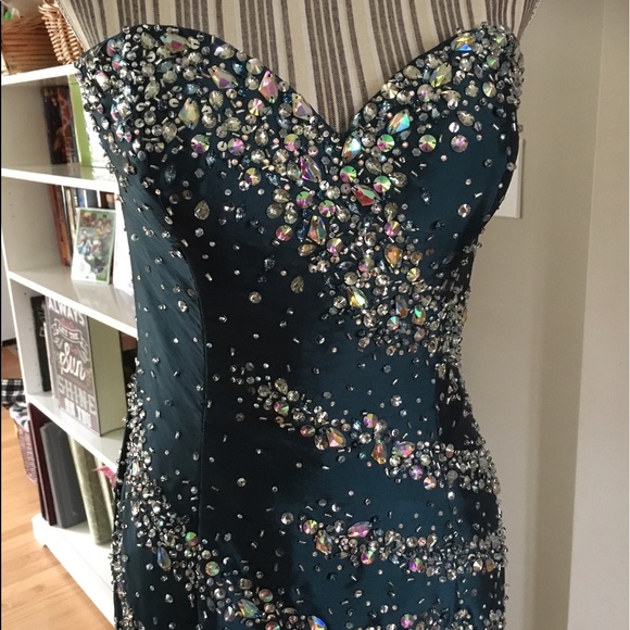 NWOT Stunning Teal Dress - Picture 5 of 7