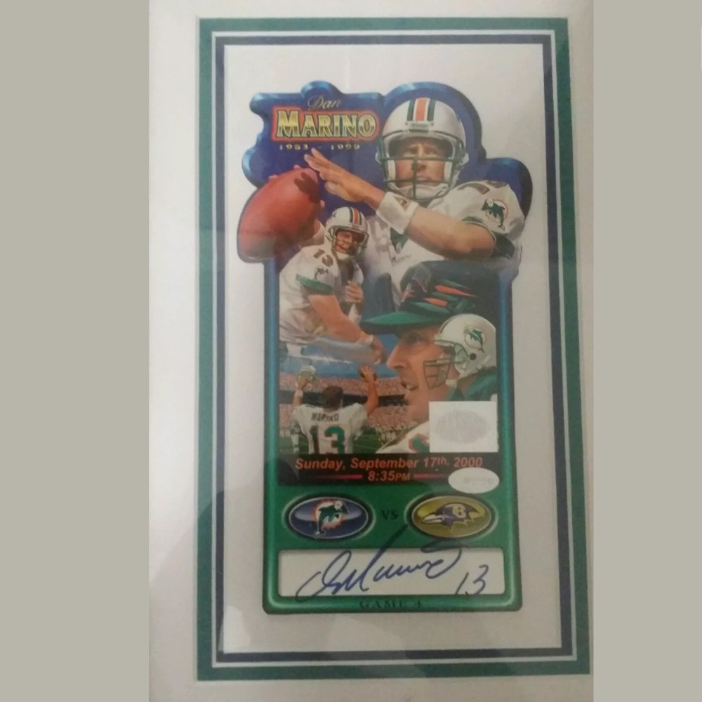 Dan Marino September 17 2000 Dolphins Signed
