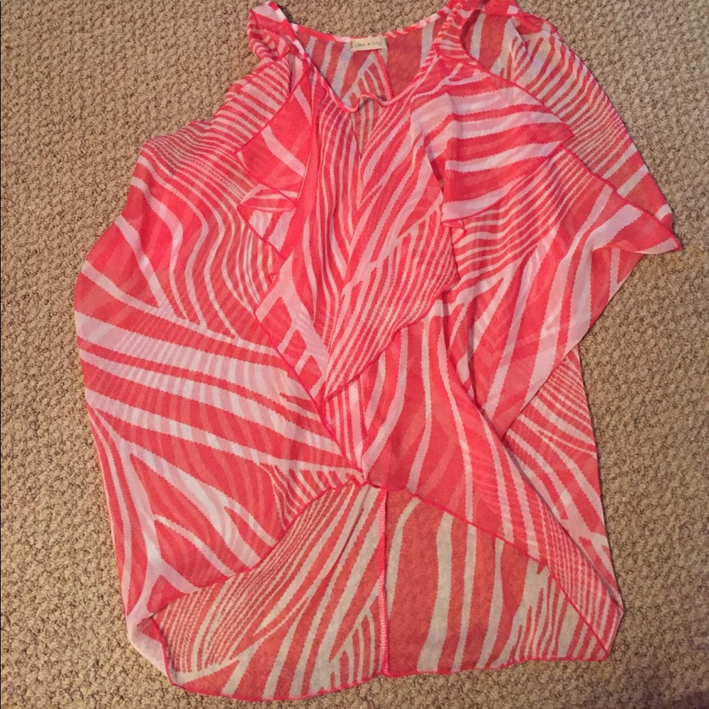 Striped and flows tank top/blouse