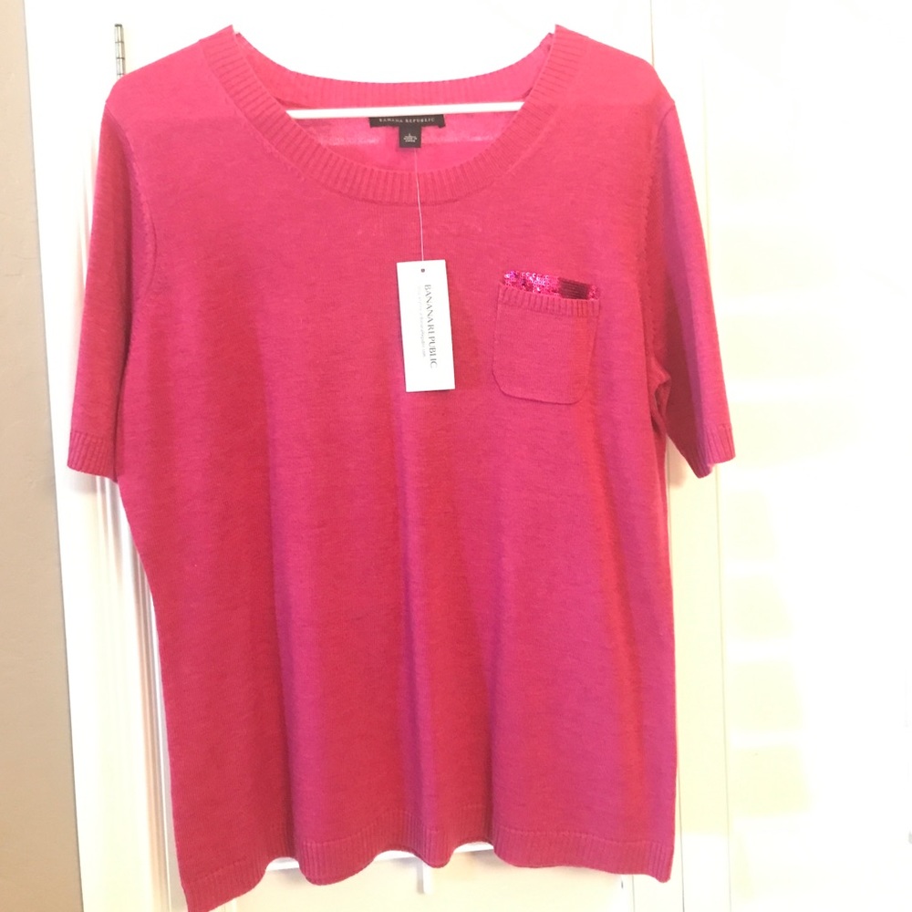 Banana Republic short sleeve sweater top