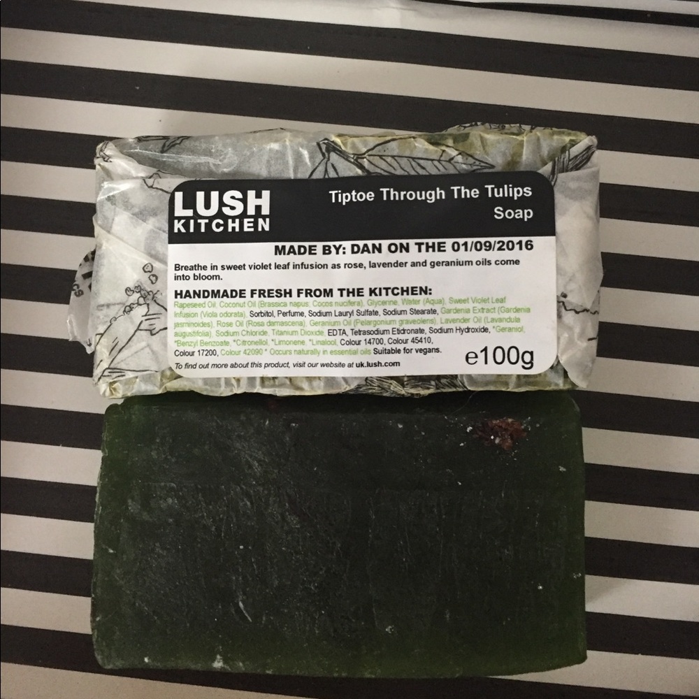 Lush Kitchen soap Tiptoe Through the Tulips