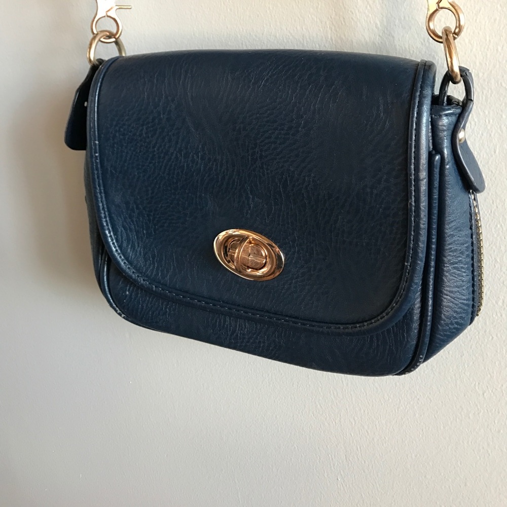 Dark blue satchel purse