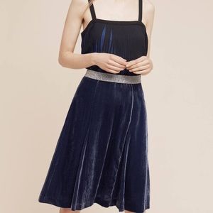 Anthropologie Skirts - Anthropologie Maeve Blue Velvet skirt size 6 Anthropologie Skirts - Anthropologie Maeve Blue Velvet skirt size 6