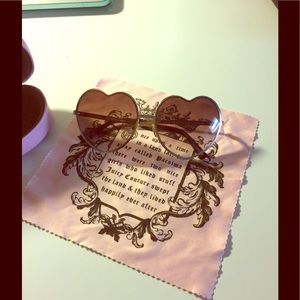 Juicy couture heart shaped sunglasses