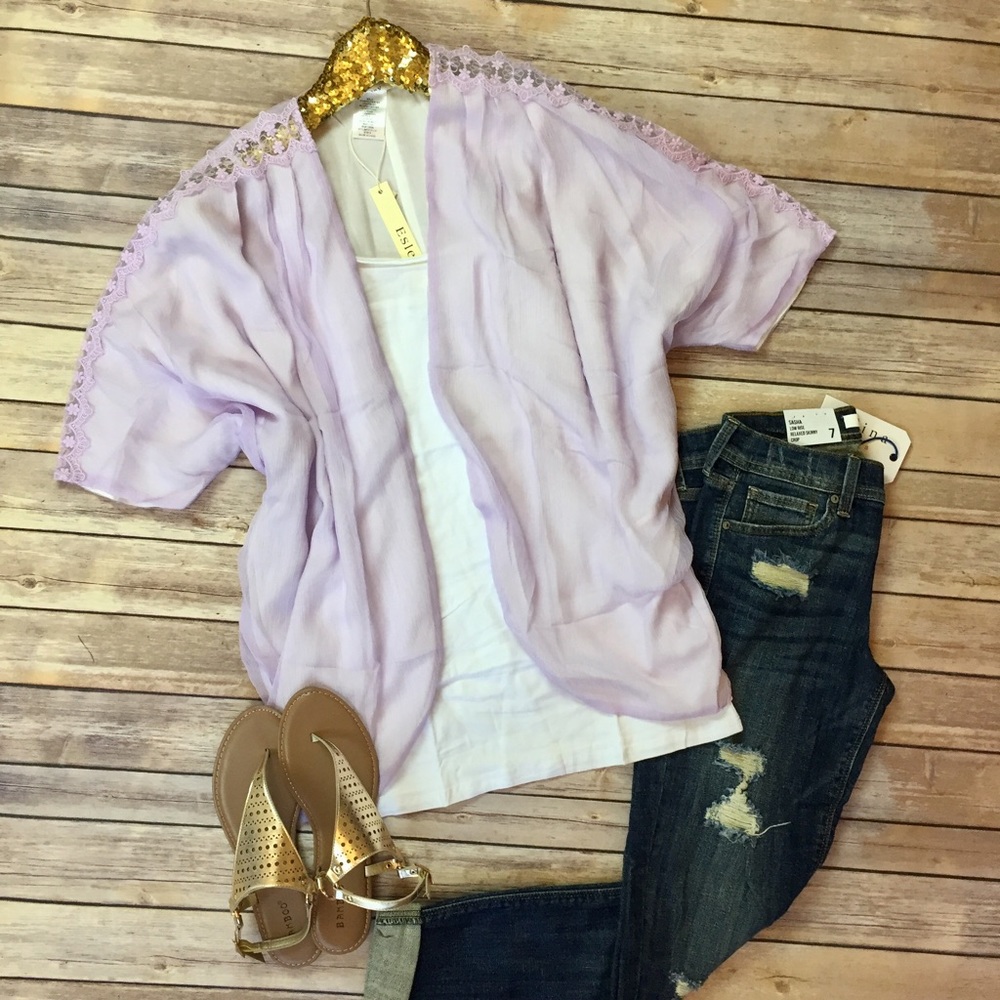 S-L Lilac kimono - Picture 2 of 3
