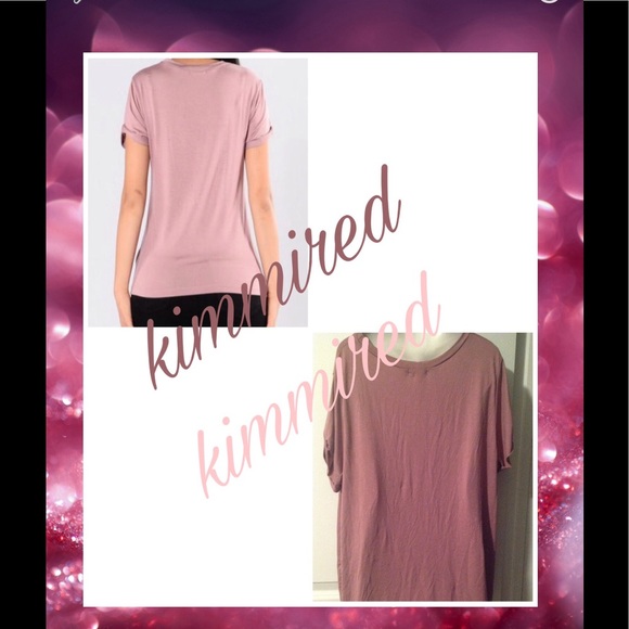 Pink/Mauve Distressed S/S Shirt~Untagged 2️⃣X (2X) - Picture 2 of 7