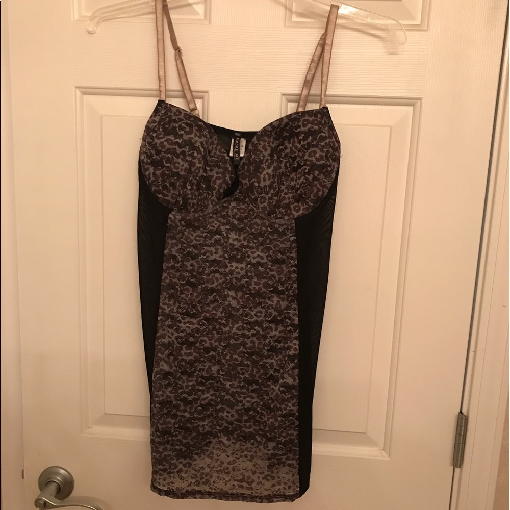 Plus Size Lacey Animal Print BabyDoll Nighty
