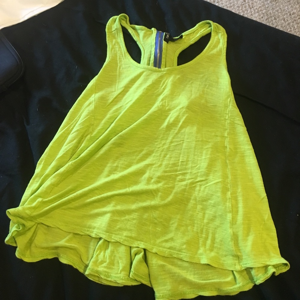 Racerback zip tank, worn once, like new