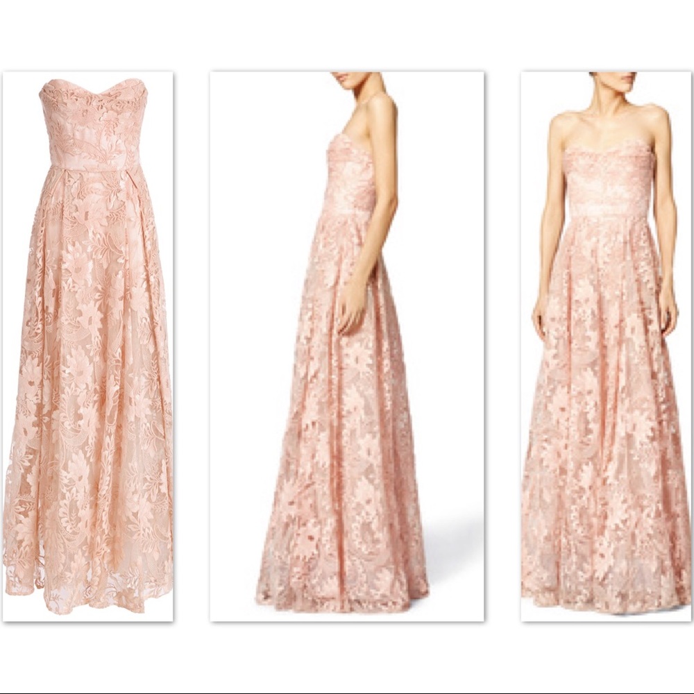 Marchesa Notte Pink Lace Eden Gown Sz 4