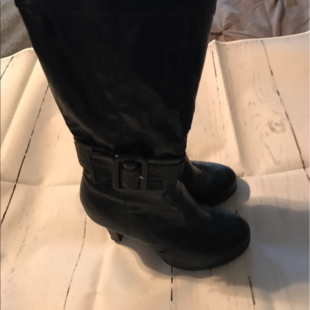Black knee high boots