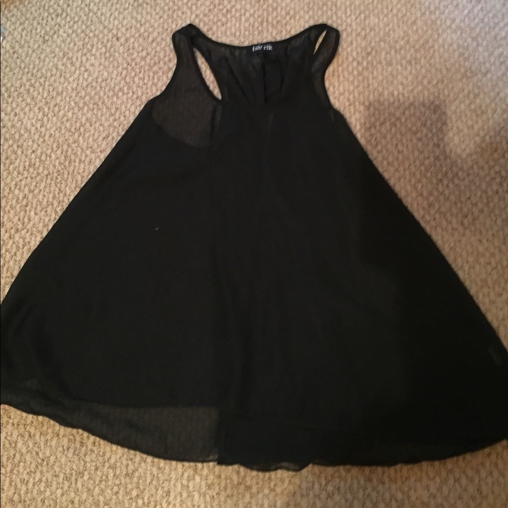 Black/Sheer tank top