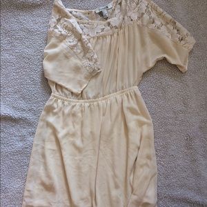 Forever 21 Cream Lacy Dress